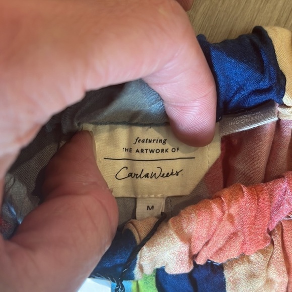 NWT Anthropologie x Carla Weeks tulip pant. Size M - Picture 8 of 9